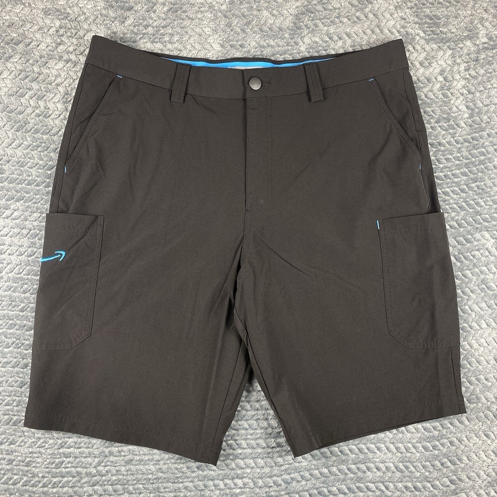 Amazon Shorts Mens XL Black Luly Yang Warehouse Flex Stretch Adult Work NWOT